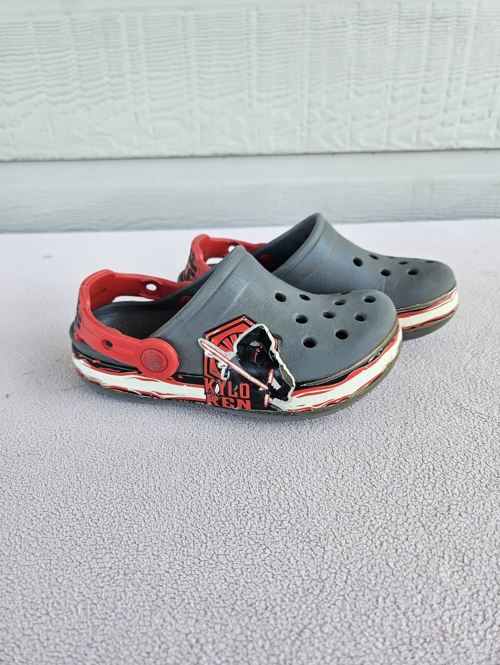 Crocs Star Wars Villain Kylo Ren Clog Toddler SZ 10 11 Slip-On Grey Shoes Unisex